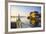 Arona's Picturesque Lake-Front Illuminated at Sunrise, Arona, Lake Maggiore, Piedmont, Italy-Doug Pearson-Framed Photographic Print