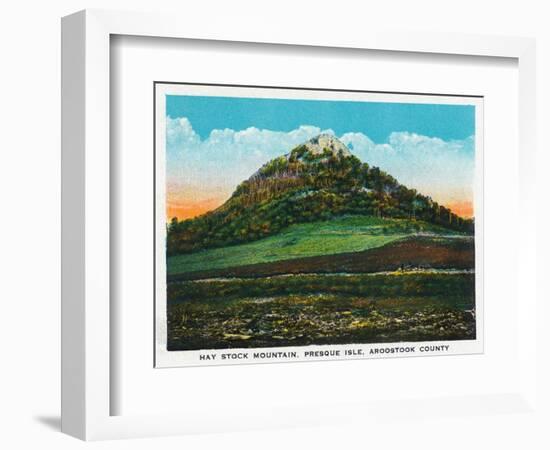 Aroostook County, Maine, View of Hay Stock Mountain, Presque Isle-Lantern Press-Framed Art Print