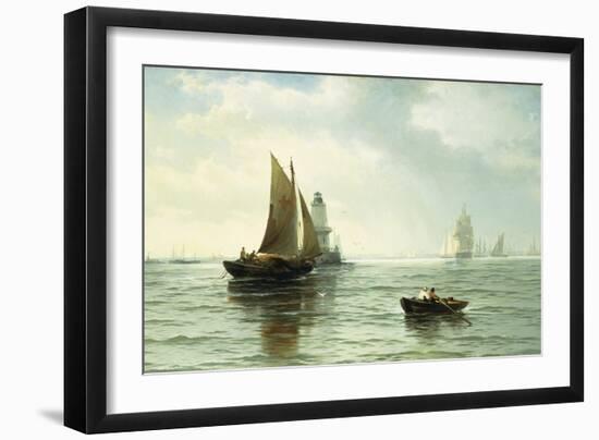 Around the Lighthouse-Edward Moran-Framed Giclee Print