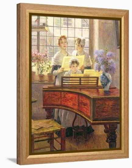 Around the Piano-Walter Firle-Framed Premier Image Canvas