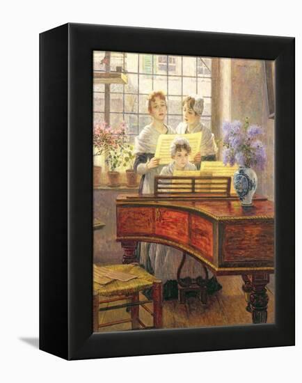 Around the Piano-Walter Firle-Framed Premier Image Canvas