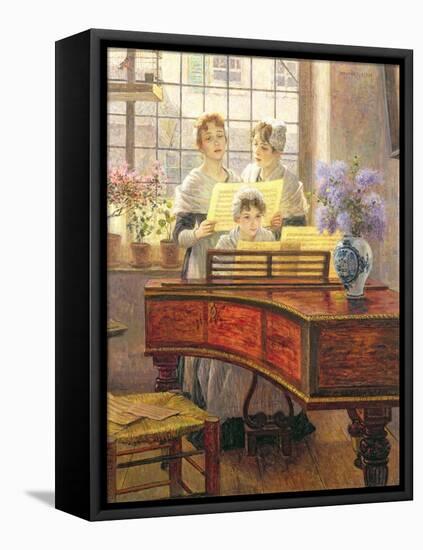 Around the Piano-Walter Firle-Framed Premier Image Canvas