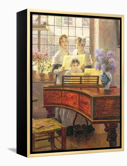 Around the Piano-Walter Firle-Framed Premier Image Canvas