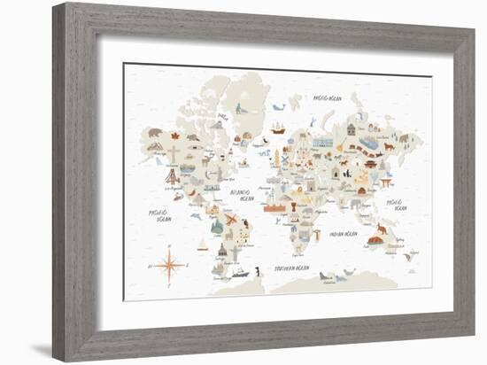 Around the World I-Laura Marshall-Framed Art Print