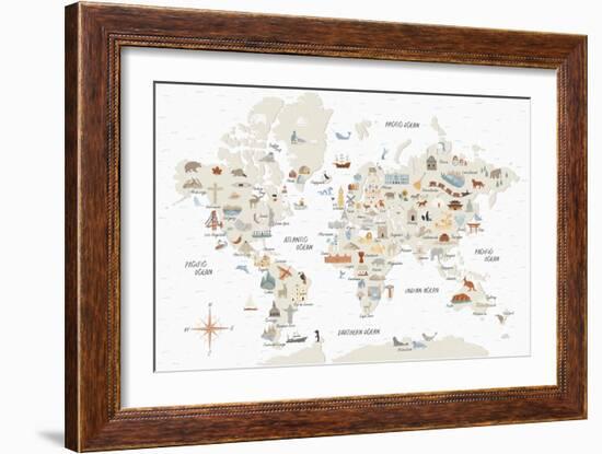 Around the World I-Laura Marshall-Framed Art Print