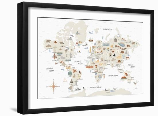 Around the World I-Laura Marshall-Framed Art Print