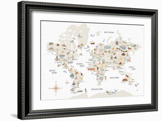 Around the World I-Laura Marshall-Framed Art Print