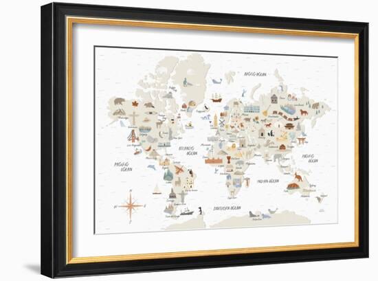 Around the World I-Laura Marshall-Framed Art Print