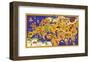 Around the World Map - Chocolat Menier - French Chocolate Company-J^B^ Jannot-Framed Art Print