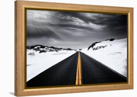 Around the yellow line-Philippe Sainte-Laudy-Framed Premier Image Canvas