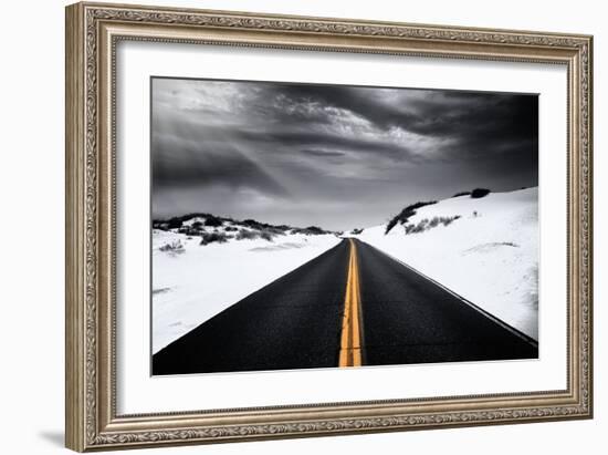 Around the yellow line-Philippe Sainte-Laudy-Framed Photographic Print