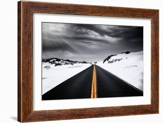 Around the yellow line-Philippe Sainte-Laudy-Framed Photographic Print