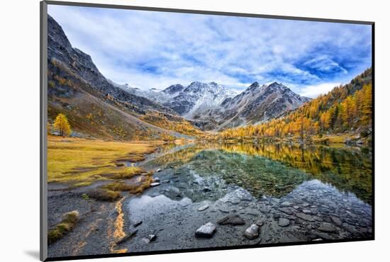 Arpy Lake Panorama-Marco Carmassi-Mounted Photographic Print