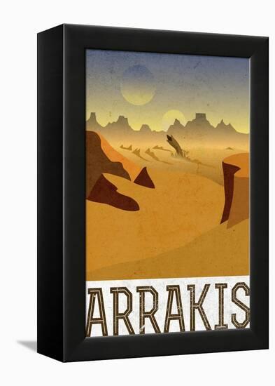 Arrakis Retro Travel-null-Framed Stretched Canvas