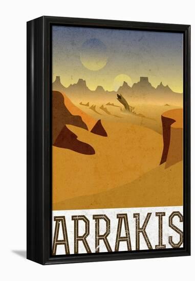 Arrakis Retro Travel-null-Framed Stretched Canvas