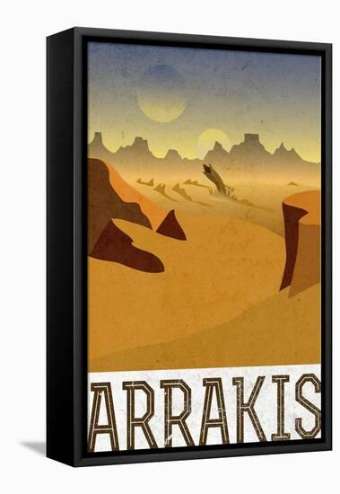 Arrakis Retro Travel-null-Framed Stretched Canvas