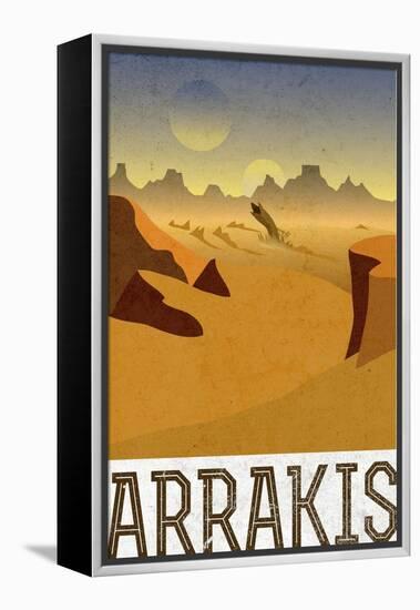 Arrakis Retro Travel-null-Framed Stretched Canvas