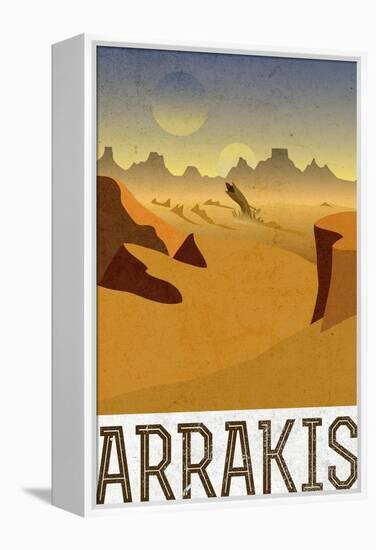 Arrakis Retro Travel-null-Framed Stretched Canvas