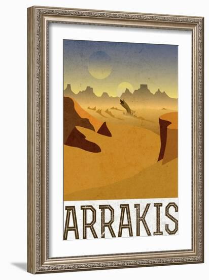 Arrakis Retro Travel-null-Framed Premium Giclee Print