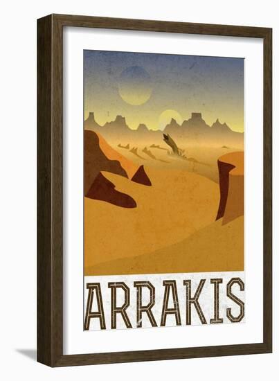 Arrakis Retro Travel-null-Framed Premium Giclee Print