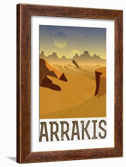 Arrakis Retro Travel-null-Framed Premium Giclee Print