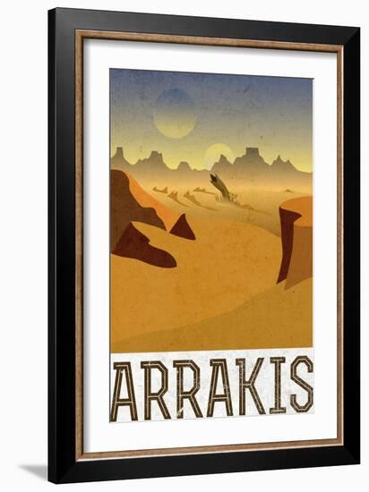 Arrakis Retro Travel-null-Framed Premium Giclee Print