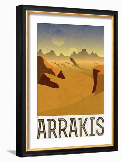 Arrakis Retro Travel-null-Framed Premium Giclee Print