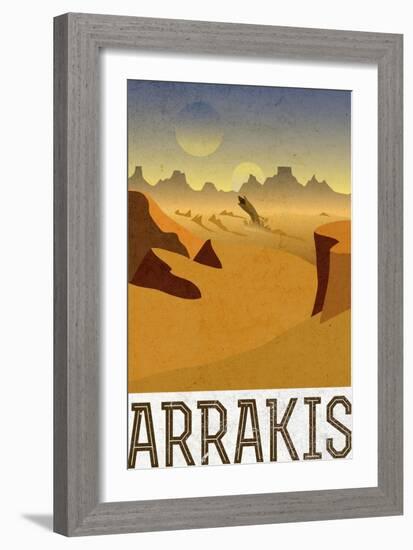 Arrakis Retro Travel-null-Framed Art Print