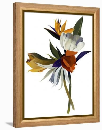 Arranged with White Petal Flowers as a Reference, 2004 (Gouache on Paper and Adobe Photoshop)-Hiroyuki Izutsu-Framed Premier Image Canvas