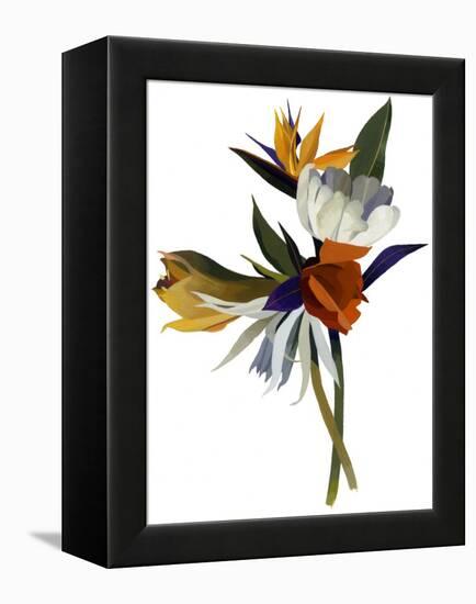 Arranged with White Petal Flowers as a Reference, 2004 (Gouache on Paper and Adobe Photoshop)-Hiroyuki Izutsu-Framed Premier Image Canvas