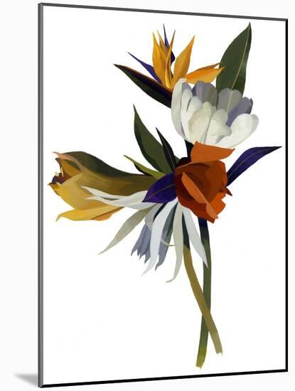 Arranged with White Petal Flowers as a Reference, 2004 (Gouache on Paper and Adobe Photoshop)-Hiroyuki Izutsu-Mounted Giclee Print