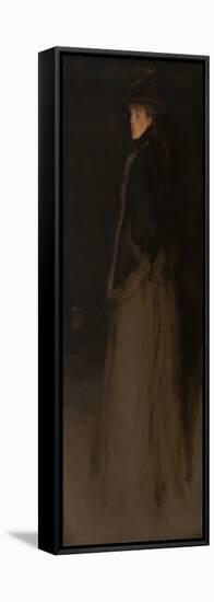 Arrangement in Black and Brown, the Fur Jacket (Oil on Canvas)-James Abbott McNeill Whistler-Framed Premier Image Canvas