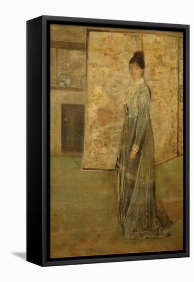 Arrangement in Flesh Color and Grey: the Chinese Screen-James Abbott McNeill Whistler-Framed Premier Image Canvas