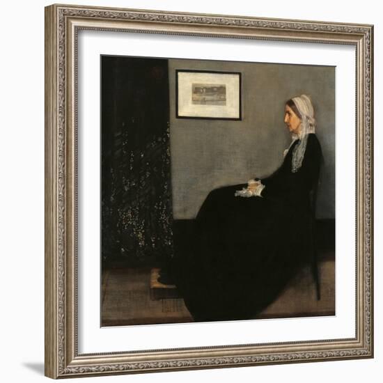 Arrangement in Gray and Black No. 1 (Whistler's Mother)-James Abbott McNeill Whistler-Framed Art Print