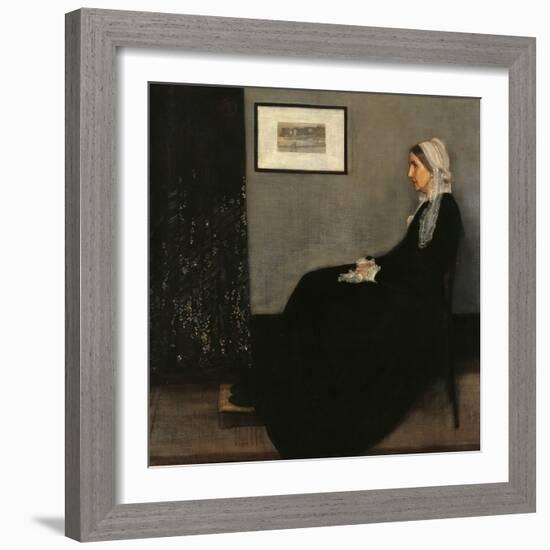 Arrangement in Gray and Black No. 1 (Whistler's Mother)-James Abbott McNeill Whistler-Framed Art Print