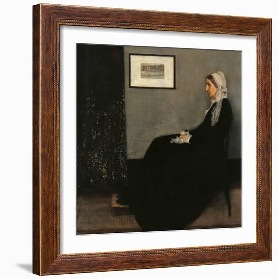 Arrangement in Gray and Black No. 1 (Whistler's Mother)-James Abbott McNeill Whistler-Framed Art Print