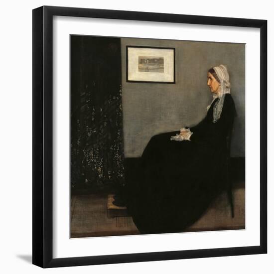 Arrangement in Gray and Black No. 1 (Whistler's Mother)-James Abbott McNeill Whistler-Framed Art Print