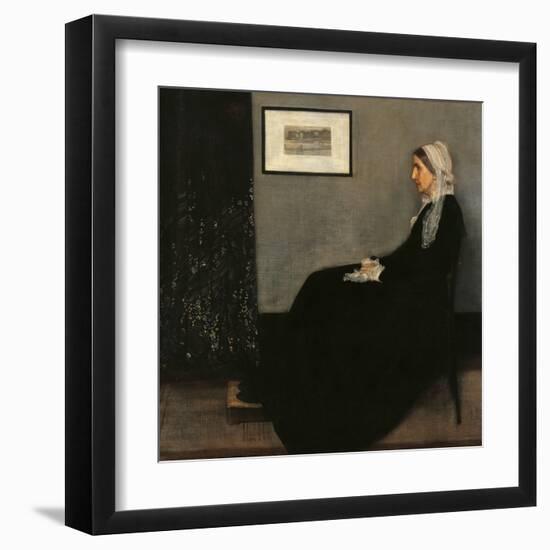 Arrangement in Gray and Black No. 1 (Whistler's Mother)-James Abbott McNeill Whistler-Framed Art Print