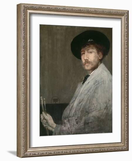 Arrangement in Grey: Portrait of the Painter, C.1872 (Oil on Canvas)-James Abbott McNeill Whistler-Framed Giclee Print