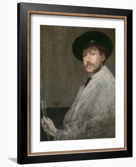 Arrangement in Grey: Portrait of the Painter, C.1872 (Oil on Canvas)-James Abbott McNeill Whistler-Framed Giclee Print
