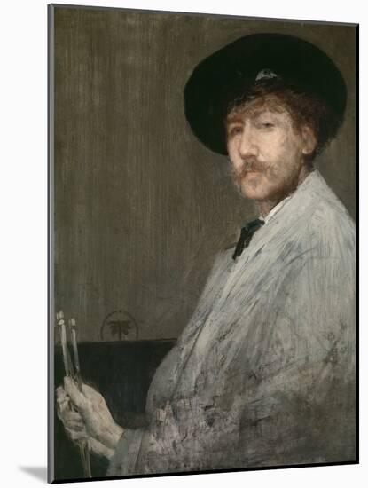 Arrangement in Grey: Portrait of the Painter, C.1872 (Oil on Canvas)-James Abbott McNeill Whistler-Mounted Giclee Print