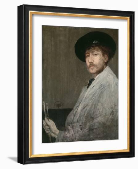 Arrangement in Grey: Portrait of the Painter, C.1872 (Oil on Canvas)-James Abbott McNeill Whistler-Framed Giclee Print