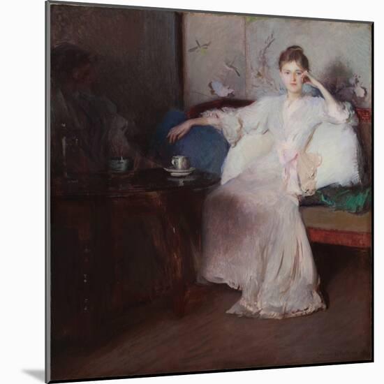 Arrangement in Pink and Gray (Afternoon Tea) (Oil on Canvas)-Edmund Charles Tarbell-Mounted Giclee Print