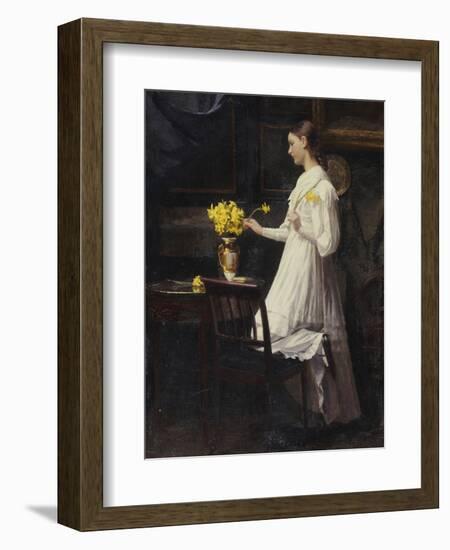 Arranging Daffodils-Carl Thomsen-Framed Giclee Print