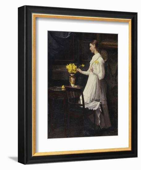 Arranging Daffodils-Carl Thomsen-Framed Giclee Print