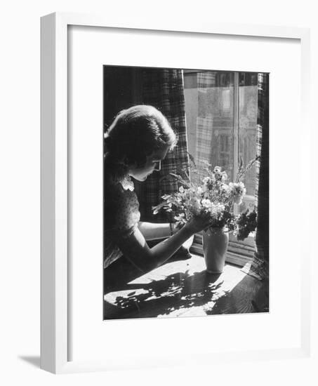 Arranging Flowers-null-Framed Photographic Print