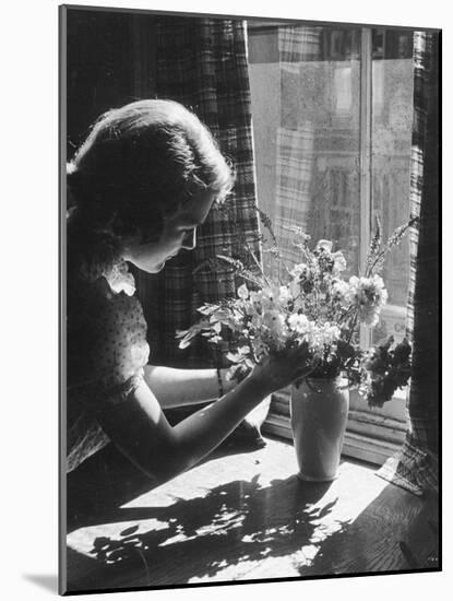 Arranging Flowers-null-Mounted Photographic Print