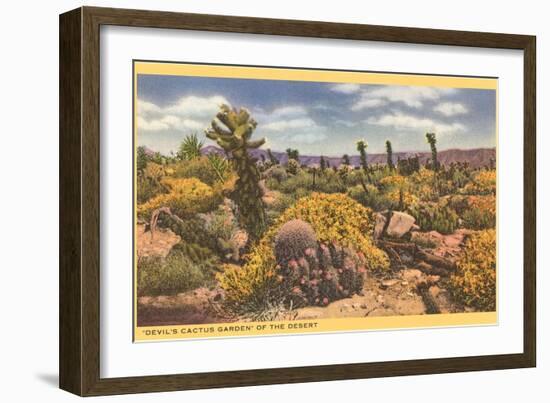 Array of Cacti-null-Framed Art Print