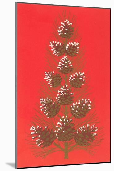 Array of Pine Cones-null-Mounted Art Print