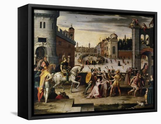 Arrest and Execution of Thomas More Chancellor to Henry VIII of England' C1541-1599-Antoine Caron-Framed Premier Image Canvas